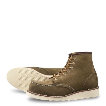 Red Wing 6-inch Classic Moc Short Boot in Mohave Leather Laarzen Dames Olijfgroen - 3377